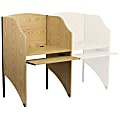 Flash Furniture Starter Study Carrel, 49 5/8"H x 32 5/8"W x 24 7/16"D, Oak