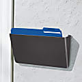 SKILCRAFT 7520-01-582-7279 Vertical Wall Hanging File, 7.3"H x 13.5"W x 4"D, Wall Mountable, Smoke, Polystyrene, 1 / Each 1 thumbnail image