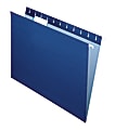 Office Depot® Brand 2-Tone Hanging File Folders, 1/5 Cut, 8 1/2" x 11", Letter Size, Navy, Box Of 25 Folders