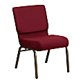 Flash Furniture HERCULES Extra-Wide Stacking Church Chair, Burgundy/Gold