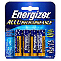 Energizer® Rechargeable Nickel-Metal Hydride Batteries, AA, NH15BP-4, Pack Of 4