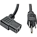 Tripp Lite Computer Power Cord 10A 18AWG 5-15P to Right Angle C13 10' 10ft - 10A 18AWG 5-15P to Right Angle C13 10ft