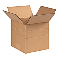 Partners Brand Multi-Depth Corrugated Boxes, 6" x 6" x 6", Kraft, Bundle Of 25 Boxes