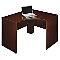 Bush Business Furniture Quantum Corner Desk Left Handed, 48"W x 42"D, Harvest Cherry, Standard Delivery