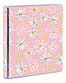 Office Depot® Brand Fashion 3-Ring Binder, 1" Round Rings, Pink Flower 1 thumbnail image