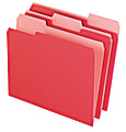 Office Depot® Brand Interior File Folders, 1/3 Tab Cut, Letter Size, Red, Box Of 100 Folders