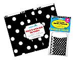 Barker Creek Folder/Pocket Set, 9" x 12", Black & White Dot, Set of 42