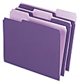 Office Depot® Brand Interior File Folders, 8 1/2" x 11", Letter Size, Violet, Box Of 100 Folders