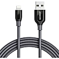 Anker PowerLine+ Lightning 6ft Gray USB-A to Lightning Cable A8122 - 6 ft Lightning/USB Data Transfer Cable for iPhone, iPad, iPod - First End: 1 x USB Type A - Male - Second End: 1 x Lightning - Male - MFI - Gray 1 thumbnail image