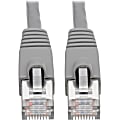 Tripp Lite Cat6a Snagless Shielded STP Network Patch Cable 10G Certified, PoE, Gray RJ45 M/M 14ft 14' - N262014GY 1 thumbnail image