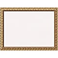Amanti Art Florentine Non-Magnetic Cork Bulletin Board, 31" x 23", White, Gold Wood Frame