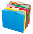 Office Depot® Brand Interior File Folders, 8 1/2" x 11", Letter Size, Assorted, Box Of 100 Folders
