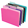 Office Depot® Brand Interior File Folders, 1/3 Tab Cut, Letter Size, Assorted, Box Of 100 Folders