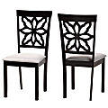 Baxton Studio Samwell Dining Chairs, Gray/Dark Brown, Set Of 2 Dining Chairs 1 thumbnail image