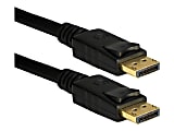 QVS 3' Display Port Digital A/V Cable With Latches, Black