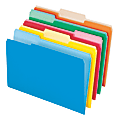 Office Depot® Brand Interior File Folders, 1/3 Tab Cut, Legal Size, Assorted, Box Of 100 Folders