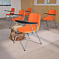 Flash Furniture Ergonomic Shell Chairs, Orange, Set Of 5 Chairs