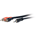 Comprehensive Standard Series 3.5mm Stereo Mini Plug To 2 RCA Plugs Audio Cable, 25' 1 thumbnail image