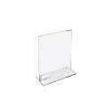 Azar Displays Double-Foot Acrylic Sign Holders, 6" x 4", Clear, Pack Of 10 1 thumbnail image