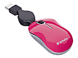 Verbatim® Commuter Series Mini Travel Optical Mouse For USB 2.0, Pink 1 thumbnail image