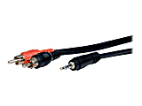 Comprehensive Standard Series 3.5mm Stereo Mini Plug To 2 RCA Plugs Audio Cable, 10' 1 thumbnail image