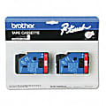 Brother® TC-11 Red-On-Clear Tapes, 0.5" x 25', Pack Of 2 1 thumbnail image