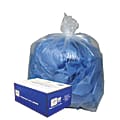 Webster® Dartbuster Clear Trash Can Liners, 33" x 39", .51 Mil., 33 Gallons, Box Of 250