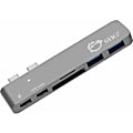SIIG Thunderbolt 3 USB-C Hub with Card Reader & PD Adapter - Space Gray - SD, SDHC, SDXC, microSD, microSDHC, microSDXC, TransFlash, MultiMediaCard (MMC) - USB Type CExternal