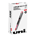 uni-ball® Vision™ Elite™ Liquid Ink Rollerball Pens, Micro Point, 0.5 mm, Black Barrel, Red Ink, Pack Of 12 1 thumbnail image