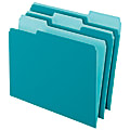 Office Depot® Brand 2-Tone File Folders, 1/3 Tab, Letter Size, Teal, Pack Of 100 1 thumbnail image