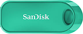 SanDisk® Cruzer™ Snap USB Flash Drive, 64GB, Green