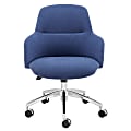 Eurostyle Minna Fabric Mid-Back Commercial Office Task Chair, Blue/Silver 1 thumbnail image