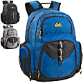 Summit Ridge Multi-Pocket Daisy Chain Backpacks With 17" Laptop Sleeves, Black/Blue/Gray, Total Qty 12 1 thumbnail image
