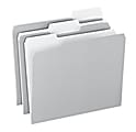 Office Depot® Brand 2-Tone File Folders, 1/3 Cut, Letter Size, Gray, Box Of 100