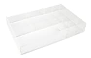 Realspace® 8-Compartment Desk Organizer, 2"H x 12-7/8"W x 8-3/4"D, Clear