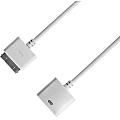 4XEM 30-Pin Dock Extension Cable (17 Core) for iPhone/iPad/iPod - Proprietary for iPhone, iPod, iPad - 3 ft - 1 x Male Proprietary Connector - 1 x Female Proprietary Connector - White 1 thumbnail image