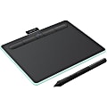 Wacom Intuos Wireless Graphics Drawing Tablet for Mac, PC, Chromebook & Android (small) with Software Included - Black with Pistachio accent - Graphics Tablet - 5.98" x 3.74" - 2540 lpi Wired/Wireless - Bluetooth