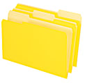 Office Depot® Brand 2-Tone Color File Folders, 1/3 Tab Cut, Legal Size, Yellow, Pack Of 100 Folders