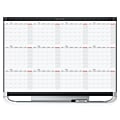 Quartet® Prestige® 2 Magnetic Dry-Erase 12 Month Calendar Board, 36" x 24", Total Erase® Surface