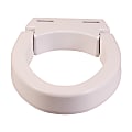 MABIS Hinged Elevated Toilet Seat Riser, 3"H x 14"W x 19"D, White 1 thumbnail image