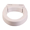 MABIS Hinged Elevated Toilet Seat Riser, 3"H x 14"W x 19"D, White