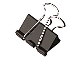 ACCO® Binder Clips, 1.25" W, 0.625" Capacity, Black/Silver, Pack Of 12 1 thumbnail image