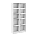 Bush Furniture Universal 71"H Tall 5 Shelf Bookcase - Set of 2, White, Standard Delivery 1 thumbnail image
