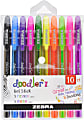 Zebra® Pen doodler'z™ Gel Pens, Pack Of 10, Medium Point, 1.0 mm, Assorted Ink Colors 1 thumbnail image