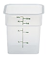 Cambro Translucent CamSquare Food Storage Containers, 4 Qt, Pack Of 6 Containers