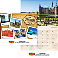 Custom Full-Color Spiral 13-Month Wall Calendar, 11" x 9-1/2", Let's Travel, December 2021 To December 2022 1 thumbnail image
