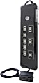 GE UltraPro 8-Outlet Surge Protector, 4' Cord, Black, 34117