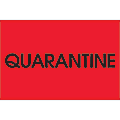 Tape Logic® Preprinted Special Handling Labels, DL1138, Quarantine, Rectangle, 2" x 3", Fluorescent Red, Roll Of 500 1 thumbnail image