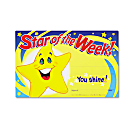 TREND Recognition Awards, Star Of The Week, 5 1/2" x 8 1/2", Assorted Colors, Pack Of 30
