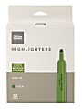 Office Depot® Brand Chisel-Tip Highlighter, 100% Recycled Plastic, Green, Pack Of 12